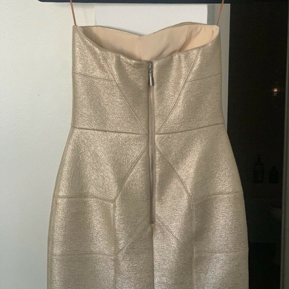 Manning Cartell Gold Strapless Dress in Flesh - Picture 2 of 7
